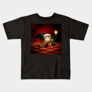 Cute little steampunk owl with sunglasses Kids T-Shirt